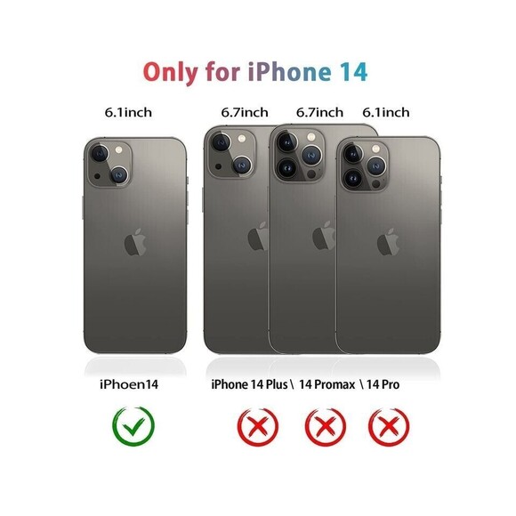 Diverbox for iPhone 14 Case [Shock-proof] [Drop-proof] [Tempered Glass Screen + - Picture 2 of 7